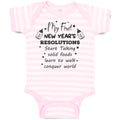 Baby Clothes Year's Resolutions Talking Solid Foods Learn Walk Conquer Cotton
