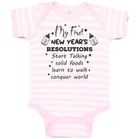 Baby Clothes Year's Resolutions Talking Solid Foods Learn Walk Conquer Cotton