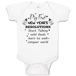 Baby Clothes Year's Resolutions Talking Solid Foods Learn Walk Conquer Cotton