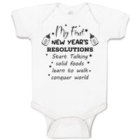 Baby Clothes Year's Resolutions Talking Solid Foods Learn Walk Conquer Cotton