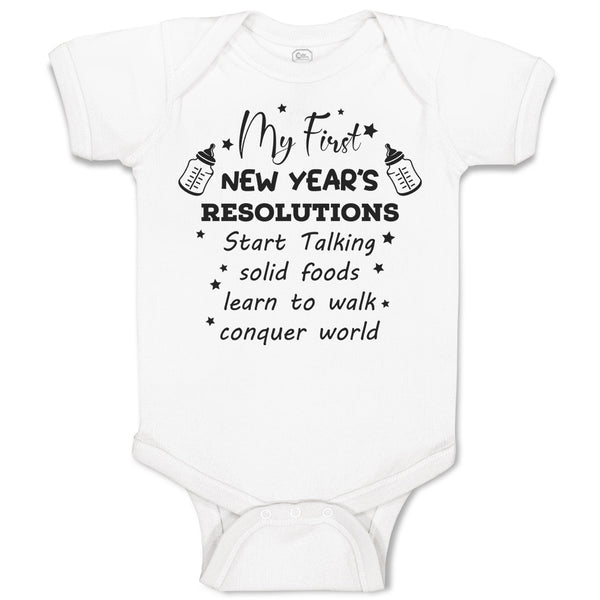 Baby Clothes Year's Resolutions Talking Solid Foods Learn Walk Conquer Cotton