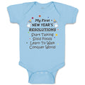 Baby Clothes Year's Resolutions Talking Solid Foods Learn Walk Conquer Cotton