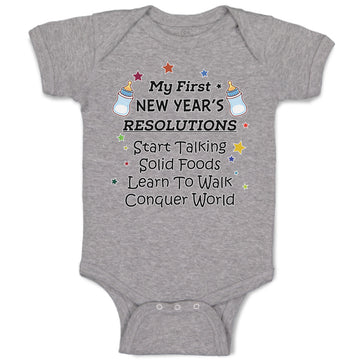 Baby Clothes Year's Resolutions Talking Solid Foods Learn Walk Conquer Cotton