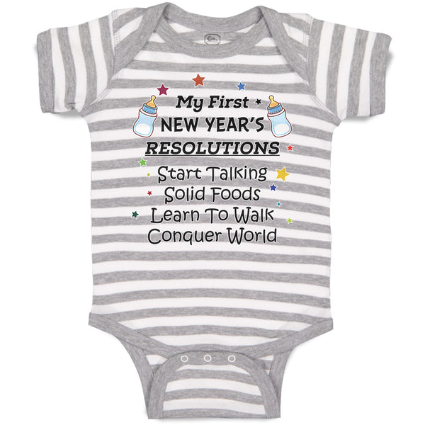 Baby Clothes Year's Resolutions Talking Solid Foods Learn Walk Conquer Cotton