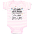 Baby Clothes Year's Resolutions Talking Solid Foods Learn Walk Conquer Cotton