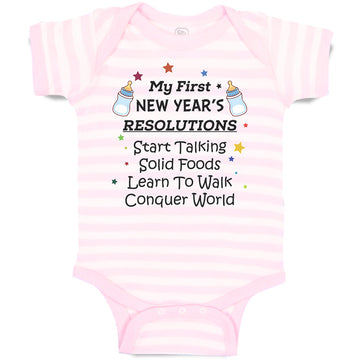 Baby Clothes Year's Resolutions Talking Solid Foods Learn Walk Conquer Cotton