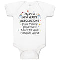 Baby Clothes Year's Resolutions Talking Solid Foods Learn Walk Conquer Cotton