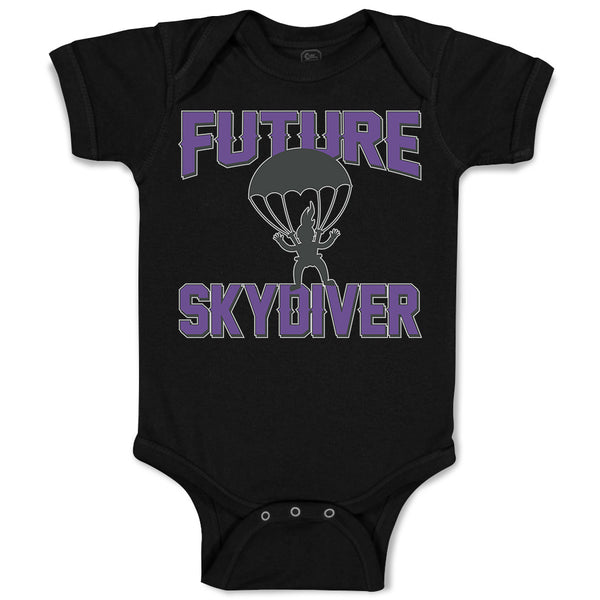 Baby Clothes Future Skydiver Flying in Hot Air Balloon Baby Bodysuits Cotton