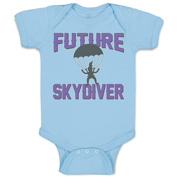 Baby Clothes Future Skydiver Flying in Hot Air Balloon Baby Bodysuits Cotton