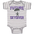 Baby Clothes Future Skydiver Flying in Hot Air Balloon Baby Bodysuits Cotton