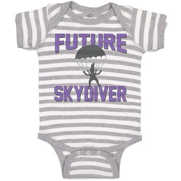 Baby Clothes Future Skydiver Flying in Hot Air Balloon Baby Bodysuits Cotton