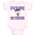 Baby Clothes Future Skydiver Flying in Hot Air Balloon Baby Bodysuits Cotton