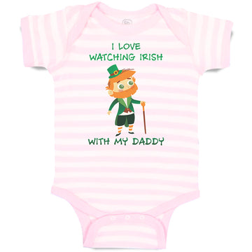Baby Clothes I Love Watching Irish with My Daddy An Old Mand with Hat and Stick