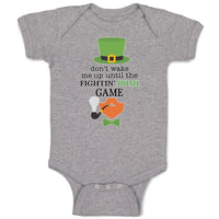 Baby Clothes Don'T Wake Me up Until The Fightin' Irish Game Hat and Bow Cotton