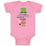 Baby Clothes Don'T Wake Me up Until The Fightin' Irish Game Hat and Bow Cotton