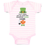 Baby Clothes Don'T Wake Me up Until The Fightin' Irish Game Hat and Bow Cotton