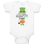 Baby Clothes Don'T Wake Me up Until The Fightin' Irish Game Hat and Bow Cotton