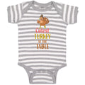 Baby Clothes Cutest Turkey at The Table Bird with Open Wings Closed Eyes and Hat