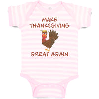 Baby Clothes Make Thanksgiving Great Again Baby Bodysuits Boy & Girl Cotton