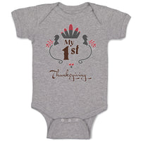 My 1St Thanksgiving Bird Wings and Leaves Design