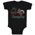 Baby Clothes My 1St Thanksgiving Bird Baby Bodysuits Boy & Girl Cotton