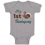 Baby Clothes My 1St Thanksgiving Bird Baby Bodysuits Boy & Girl Cotton