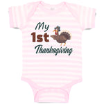 Baby Clothes My 1St Thanksgiving Bird Baby Bodysuits Boy & Girl Cotton