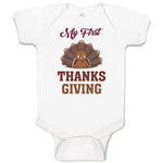 Baby Clothes My First Thanksgiving Baby Bird Sitting with Open Wings Cotton