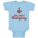 Baby Clothes My First Thanksgiving Bird Baby Bodysuits Boy & Girl Cotton