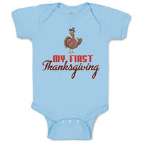 Baby Clothes My First Thanksgiving Bird Baby Bodysuits Boy & Girl Cotton