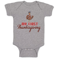 Baby Clothes My First Thanksgiving Bird Baby Bodysuits Boy & Girl Cotton