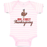 Baby Clothes My First Thanksgiving Bird Baby Bodysuits Boy & Girl Cotton