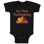 Baby Clothes My First Thanksgiving Bird Baby Bodysuits Boy & Girl Cotton