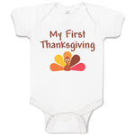 Baby Clothes My First Thanksgiving Bird Baby Bodysuits Boy & Girl Cotton