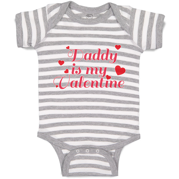 Baby Clothes Daddy Is My Valentine with Hearts Baby Bodysuits Boy & Girl Cotton