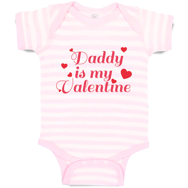 Baby Clothes Daddy Is My Valentine with Hearts Baby Bodysuits Boy & Girl Cotton