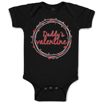 Baby Clothes Daddy's Valentine with Wreath Hearts Design Baby Bodysuits Cotton