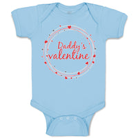 Baby Clothes Daddy's Valentine with Wreath Hearts Design Baby Bodysuits Cotton