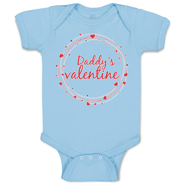 Baby Clothes Daddy's Valentine with Wreath Hearts Design Baby Bodysuits Cotton