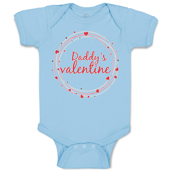 Baby Clothes Daddy's Valentine with Wreath Hearts Design Baby Bodysuits Cotton