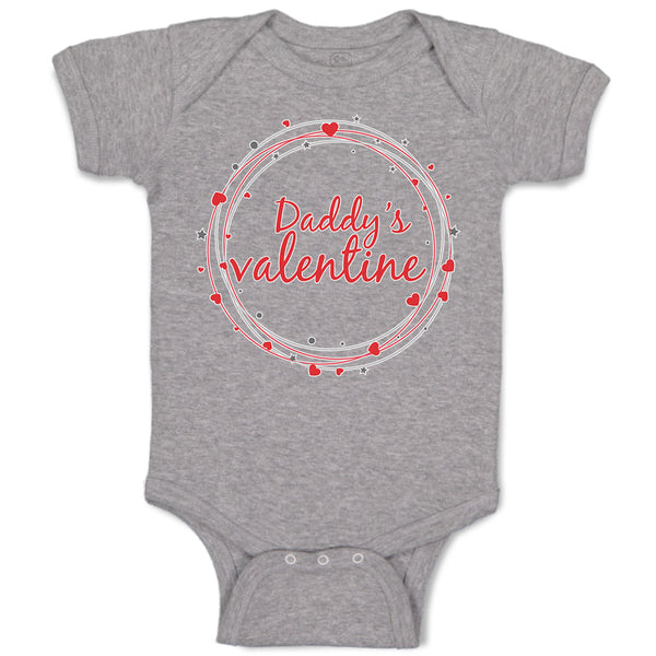 Baby Clothes Daddy's Valentine with Wreath Hearts Design Baby Bodysuits Cotton