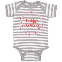 Baby Clothes Daddy's Valentine with Wreath Hearts Design Baby Bodysuits Cotton