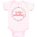 Baby Clothes Daddy's Valentine with Wreath Hearts Design Baby Bodysuits Cotton