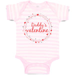 Baby Clothes Daddy's Valentine with Wreath Hearts Design Baby Bodysuits Cotton