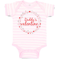 Baby Clothes Daddy's Valentine with Wreath Hearts Design Baby Bodysuits Cotton