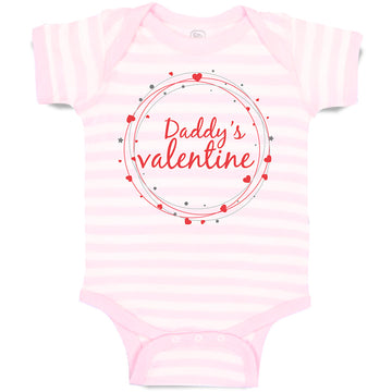 Baby Clothes Daddy's Valentine with Wreath Hearts Design Baby Bodysuits Cotton