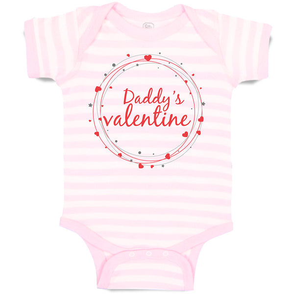 Baby Clothes Daddy's Valentine with Wreath Hearts Design Baby Bodysuits Cotton