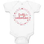 Baby Clothes Daddy's Valentine with Wreath Hearts Design Baby Bodysuits Cotton