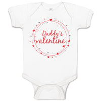 Baby Clothes Daddy's Valentine with Wreath Hearts Design Baby Bodysuits Cotton