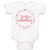 Baby Clothes Daddy's Valentine with Wreath Hearts Design Baby Bodysuits Cotton